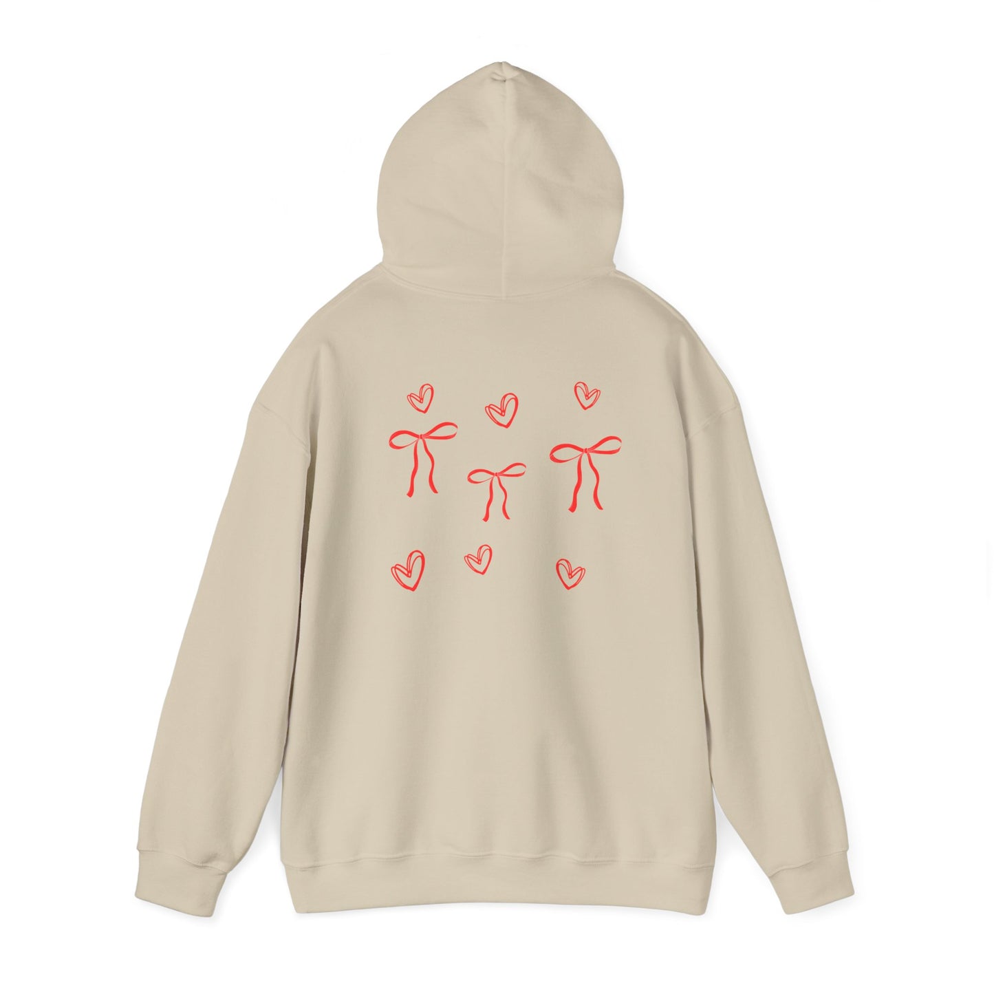 Cozy Love Bow Hoodie - Unisex Heavy Blend™ Sweatshirt