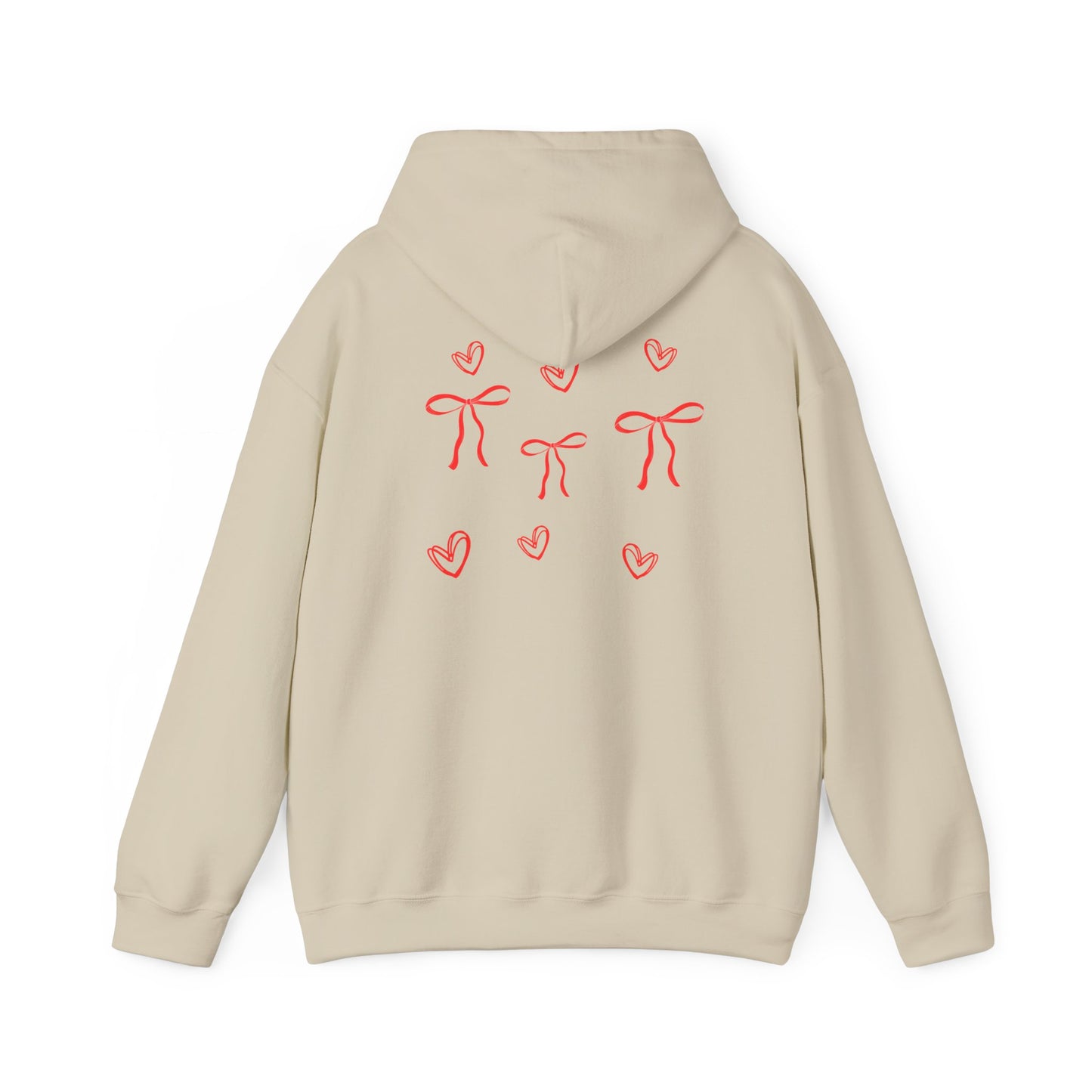 Cozy Love Bow Hoodie - Unisex Heavy Blend™ Sweatshirt
