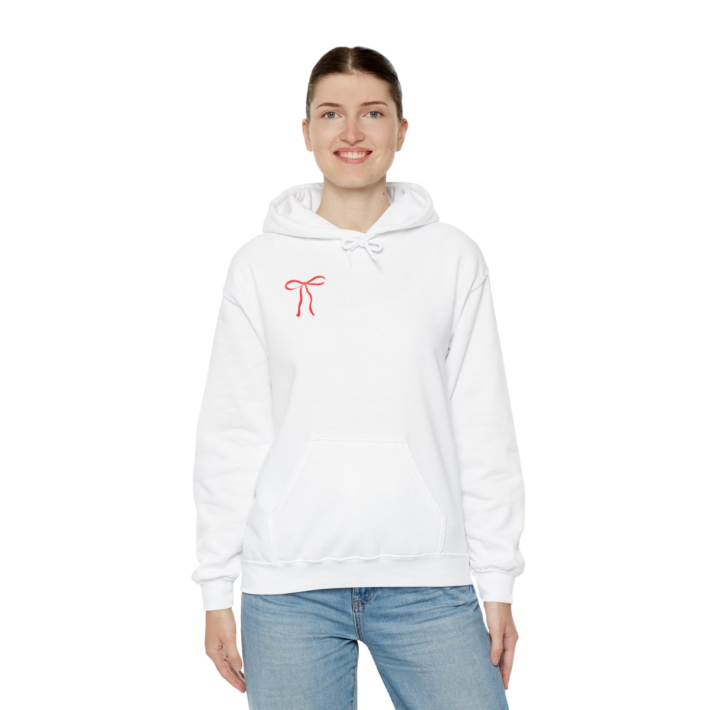 Cozy Love Bow Hoodie - Unisex Heavy Blend™ Sweatshirt