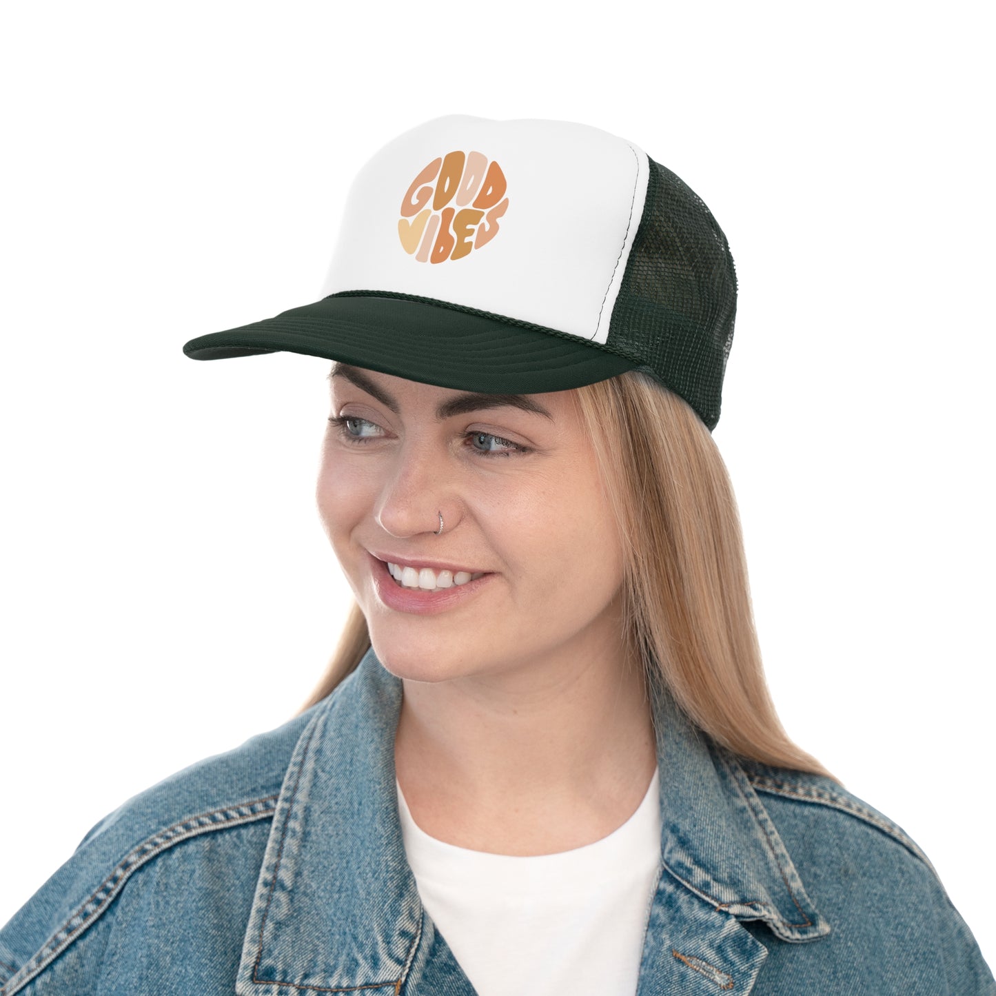 Good Vibes Trucker Cap - Casual Hat for Summer Adventures