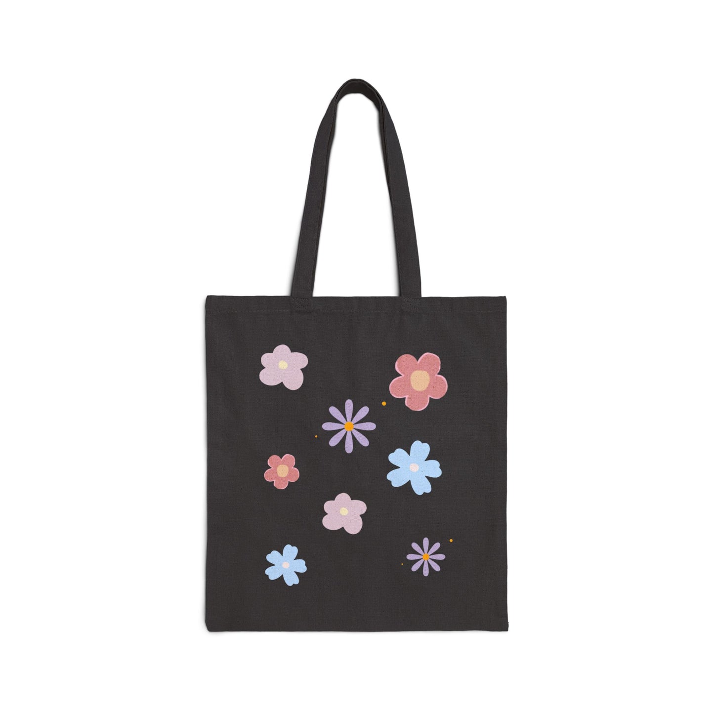 Floral Cotton Canvas Tote Bag - Eco-Friendly Shopper for Every Occasion
