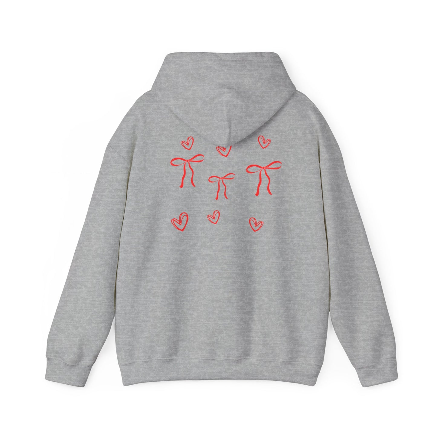 Cozy Love Bow Hoodie - Unisex Heavy Blend™ Sweatshirt