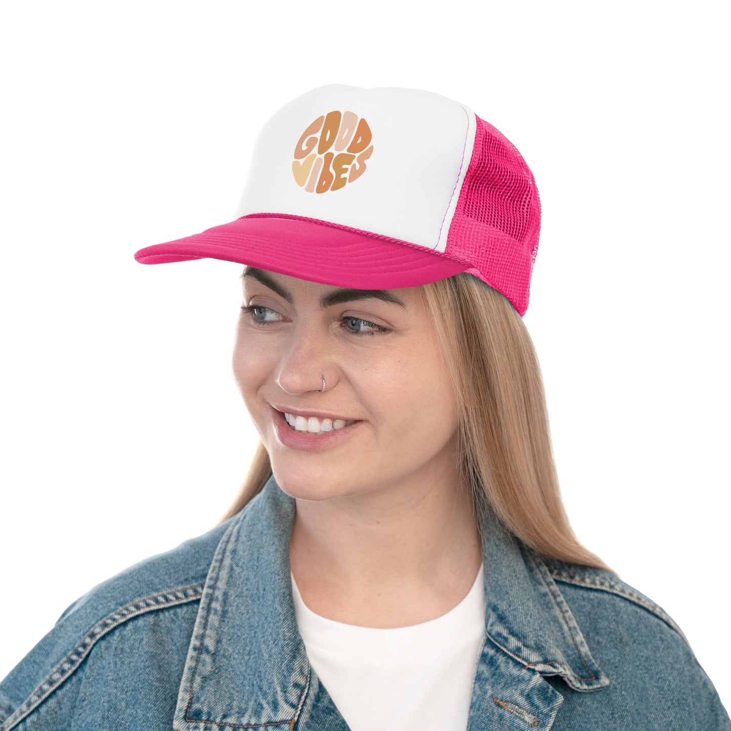 Good Vibes Trucker Cap - Casual Hat for Summer Adventures